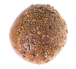 Vollkorn Brötchen isoliert