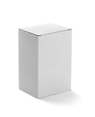 white box container template blank package