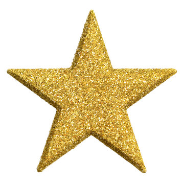 Goldener Stern, glitzernd