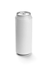 white aluminum tin can drink container template blank package