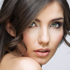 Obraz premium Close up beauty portrait of young woman.