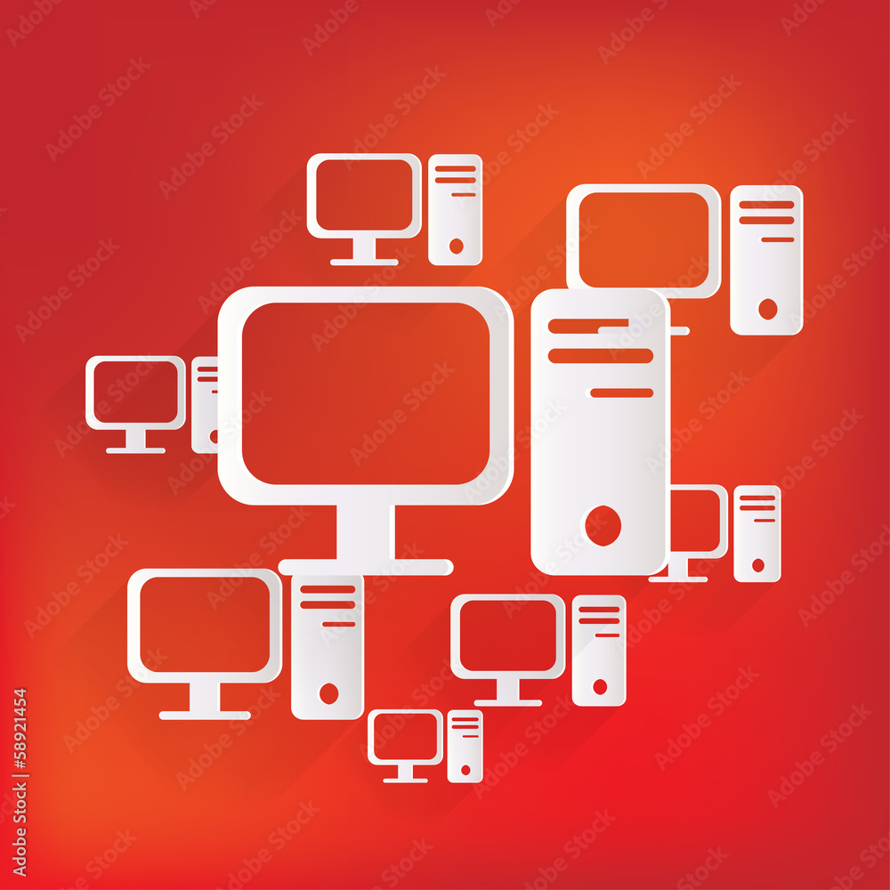Poster computer web icon