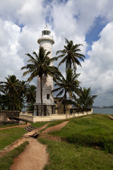 Fototapeta na wymiar Lighthouse in Galle Fort - South Sri Lanka - Asia