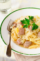 Turkey Braised with Cabbage and Potato