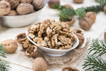 Fresh portion of Walnuts