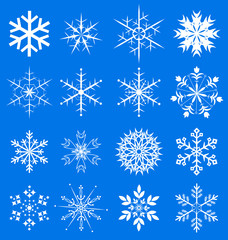 Fototapeta na wymiar Snowflakes set vector