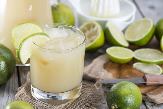 Glass with fresh made Lime Juice