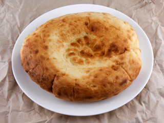Home bakery, bread on white plate