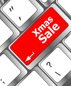 Computer keyboard with holiday key - xmas sale