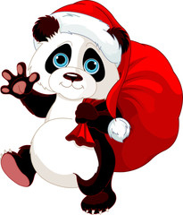 Panda with a sack full of gifts © Anna Velichkovsky