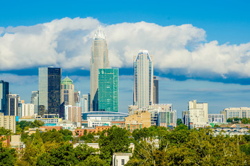 Fototapeta premium skyline of a modern city - charlotte, north carolina, usa