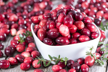 Heap of fresh Cranberries