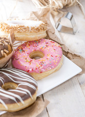 Heap of homemade Muffins and Donuts
