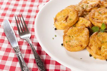 Homemade fried zucchini