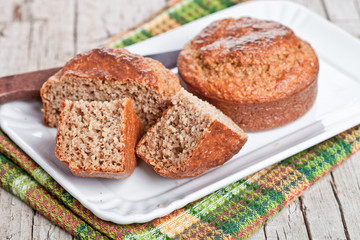 sliced fresh buns in a plate