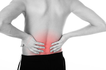 Young Man Holding His Back