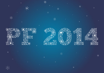 PF 2014 made of snowflakes