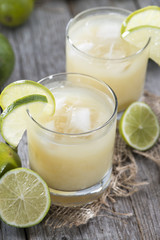 Glass filled with Lime Juice