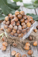 Portion of Hazelnuts