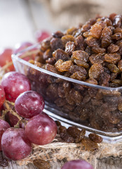 Raisins and Grapes