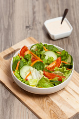 Salad with tomatoes and cucumbers