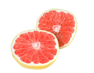 Fresh, ripe, organic grapefruit isolated.