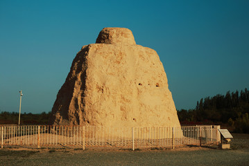 the ruins of Xi Xia king mausoleum