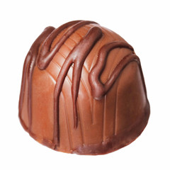 Chocolate Candy isolated on white background. Delicious Truffle
