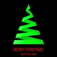 Christmas tree in origami style.