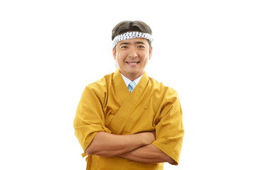 笑顔の寿司職人