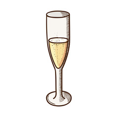 Champagne glass sketch