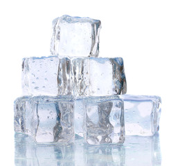 Ice on light background