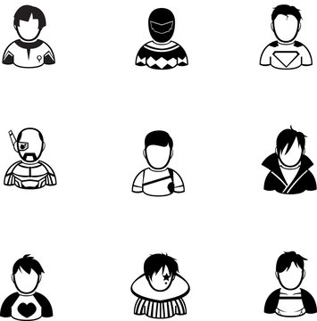 silhouette of people icon created in vector format