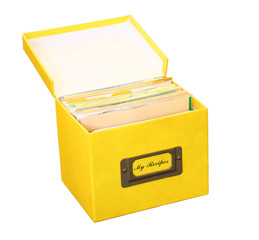 Fototapeta premium used recipe box
