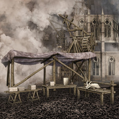 Średniowieczne miejsce budowy © Obsidian Fantasy