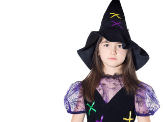 Portrait of girl in magician costume