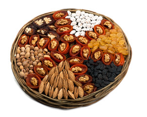 different dried fruits