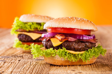 Fresh hamburger
