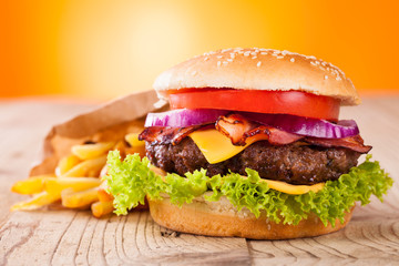 Fresh hamburger