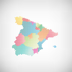 Spanien Provinzen Karte Punkte
