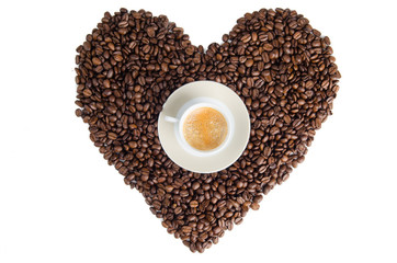 herz mit kaffeetasse