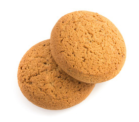 sweet cookies on white background