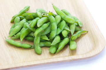 close up of Edamame soy beans