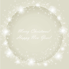 Christmas frame with stars.