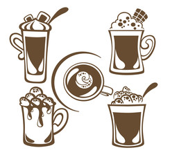 hot and sweet drinks symbols and emblems