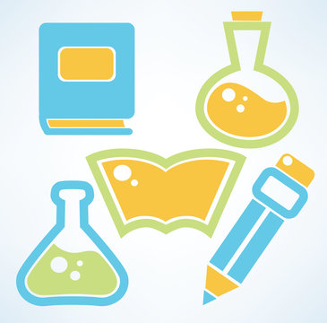 education and science vector symbols