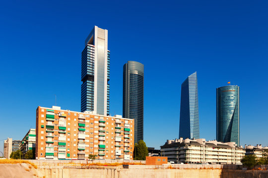 View of Madrid with Cuatro Torres Business Area