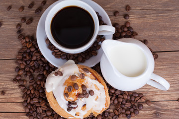 cup of coffee and sweets