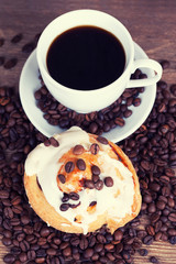 cup of coffee and sweets