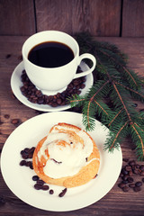 cup of coffee and sweets